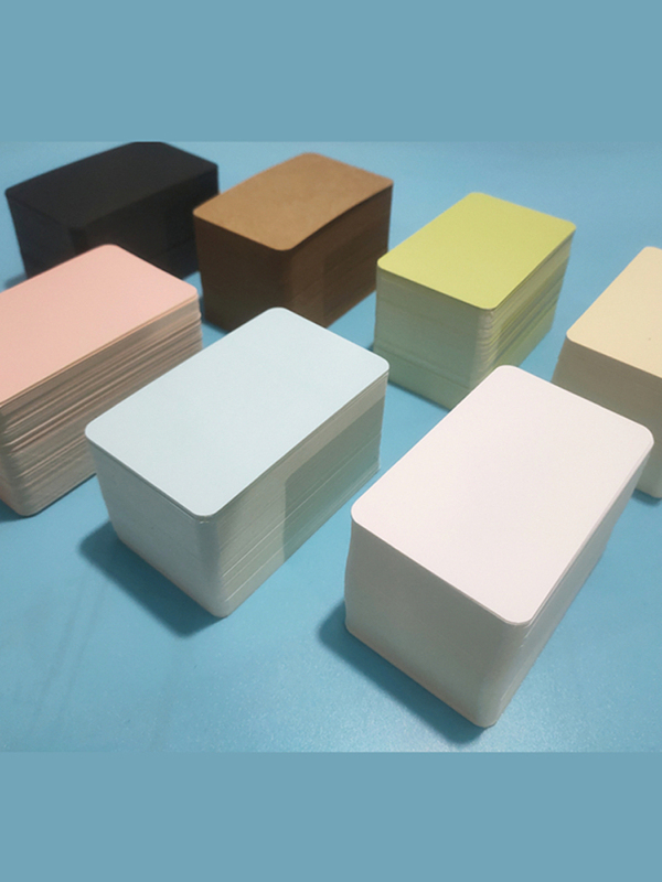 Colorful White Card Cowhide Black Hard Literacy English Word Small Card Double-Sided Blank Hard Paper Thickeneded Playing Cards