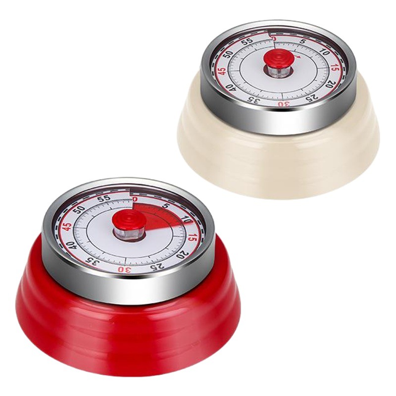 Temporizador mecánico de acero inoxidable de comercio exterior Temporizador de visualización de cocina Gestión del tiempo de los estudiantes Recordatorio de cuenta regresiva