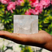 天然白水晶方块批发 白水晶原石碎石摆件半宝石水晶鱼缸装饰摆件