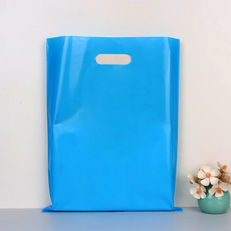 PE color bolsas de plástico en blanco logotipo imprimible ropa accesorios bolsa de compras bolsa de regalo tienda de gafas embalaje