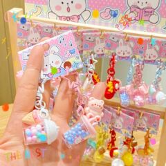 趣味泡泡杯双卡挂件（满48个送架子）可爱少女心挂件高颜值钥匙扣