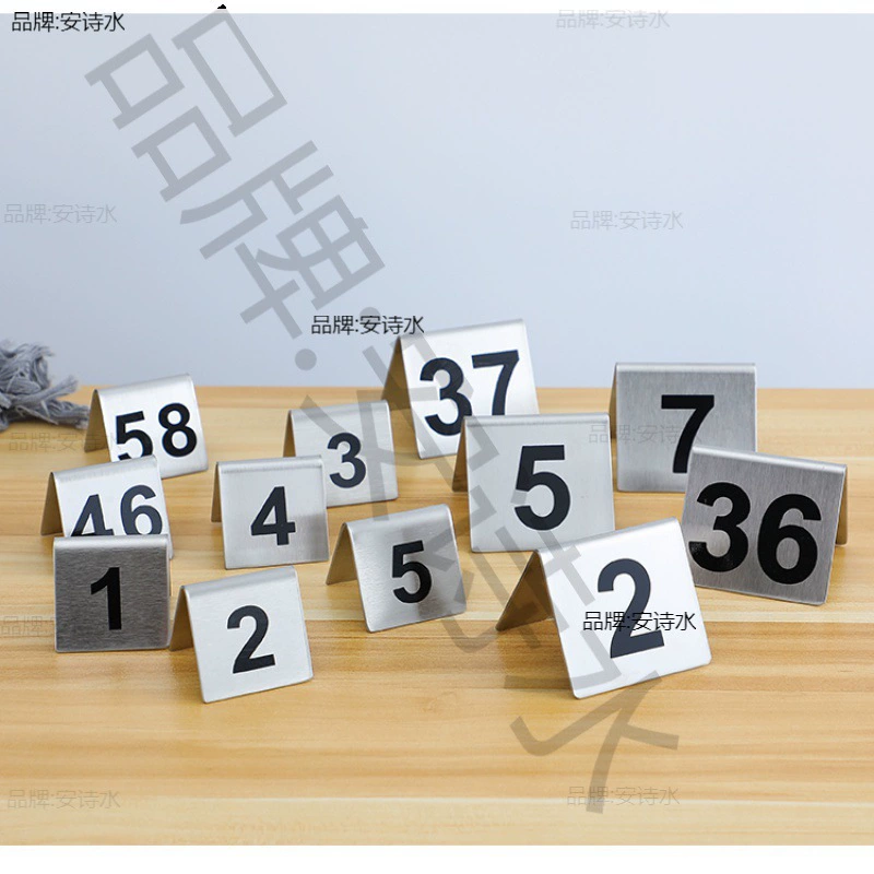 Вертикальный обеденный стол, двусторонний ресторанный стол из нержавеющей стали, номерной знак.