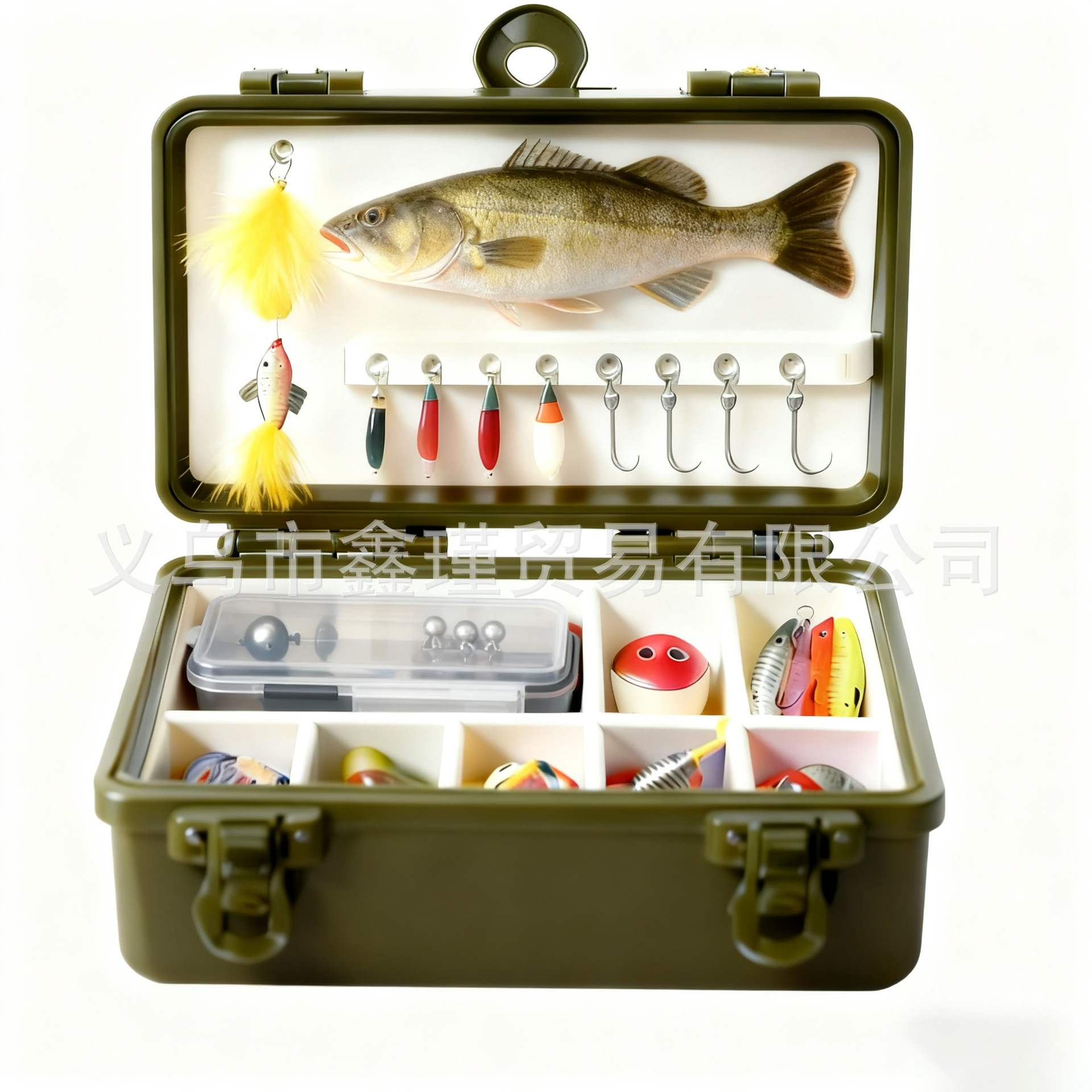 Nuevos productos transfronterizos 2D acrílico pesca caja de peces colgante colgante image 10