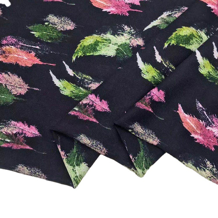 Diseño de impresión floral popular ahora tela de rayon plana