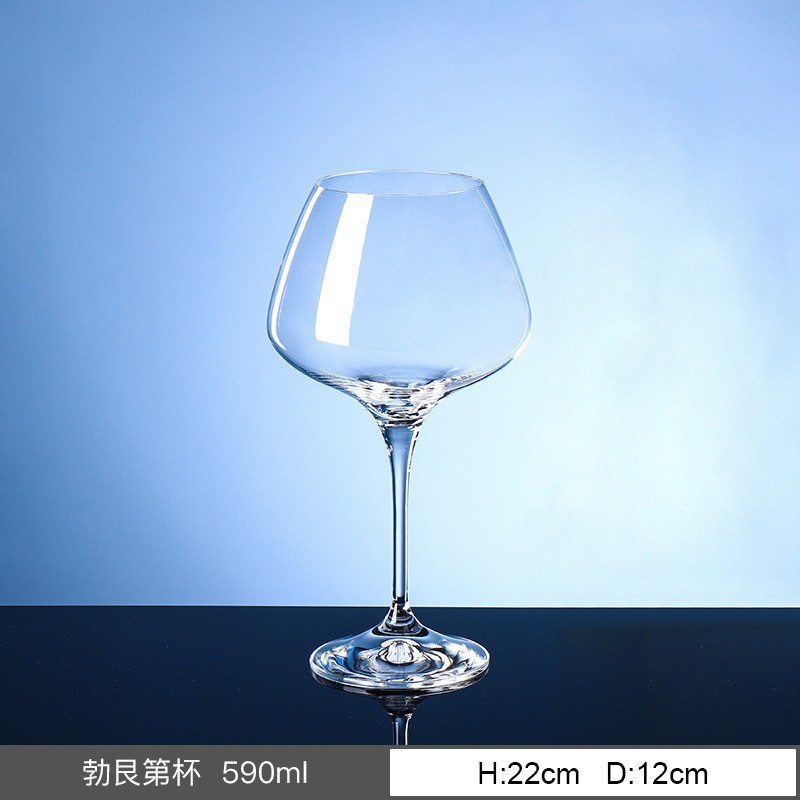 Alta calidad checa importación sin plomo cristal tazas de vino, tazas de cristal alto pie, banquete de negocios especial, hotel al por mayor