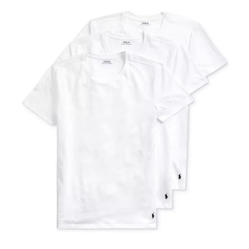 Summer fashionable classic T-shirt with a round collar