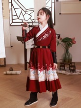 女童汉服花木兰表演服走秀武侠风古装儿童锦衣卫飞鱼服女孩国学服