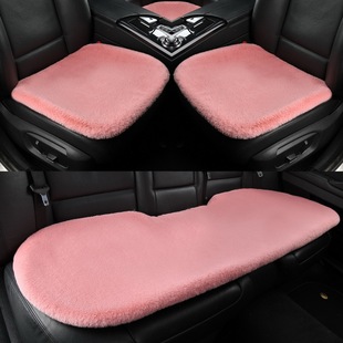 Car seat cushion winter plush three-piece non-backrest non-slip rear thick warm single-piece universal seat cushion supplies