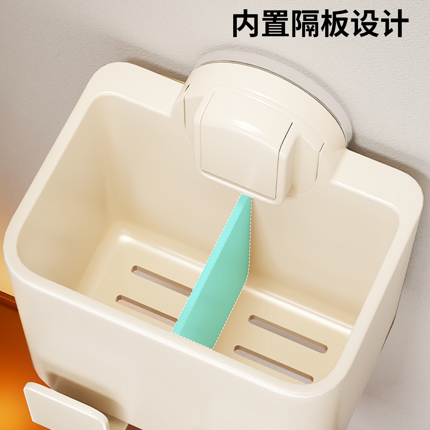 Organizador de Cepillos de Dientes de Pared Sin Perforación para Baño
