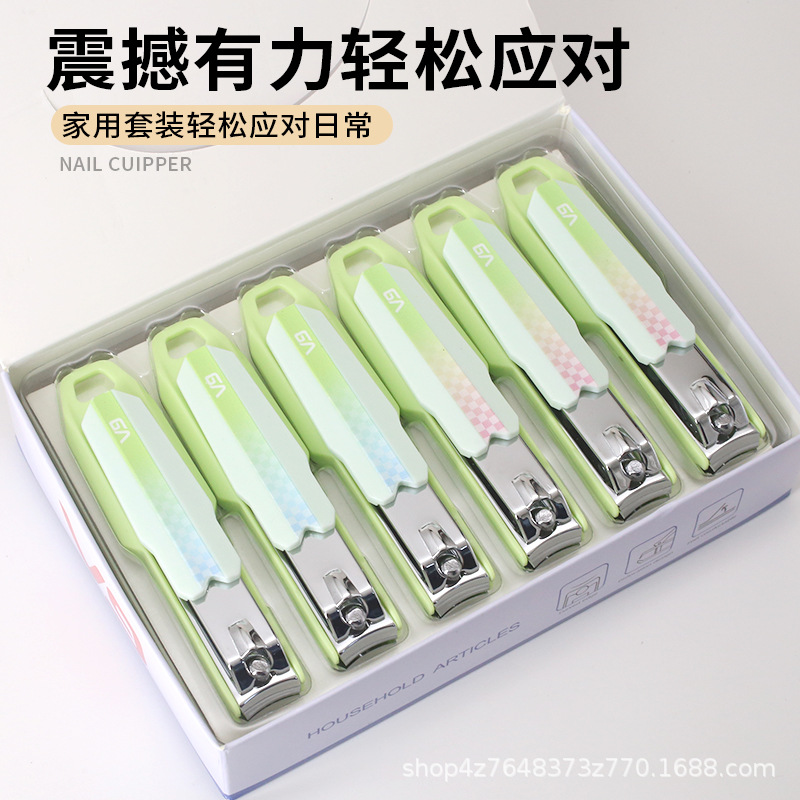 Mixed Batch V9 Series Nail Clippers Single Packaging Whole Piece Wholesale Nail Clippers Flat Nail Clippers Oblique Foot Nail Clippers