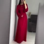 显瘦跨境高腰春秋连衣裙