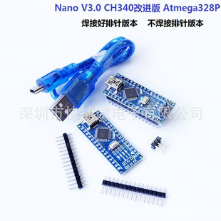 Nano V3.0 CH340 улучшенный вариант Atmega328p USB to TTL развивать панель  MINI интерфейс