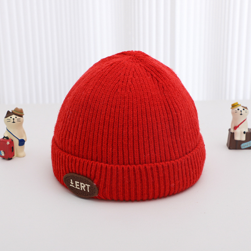 Sombrero para bebés otoño y invierno caliente a prueba de viento sombrero de lana de punto recién nacido pequeño mes bebé lindo super lindo gorra