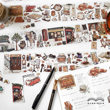 PaperMore PET长条胶带 速写旅行日记系列 创意手绘DIY装饰贴 4款