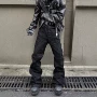 宽松休闲复古黑色牛仔裤