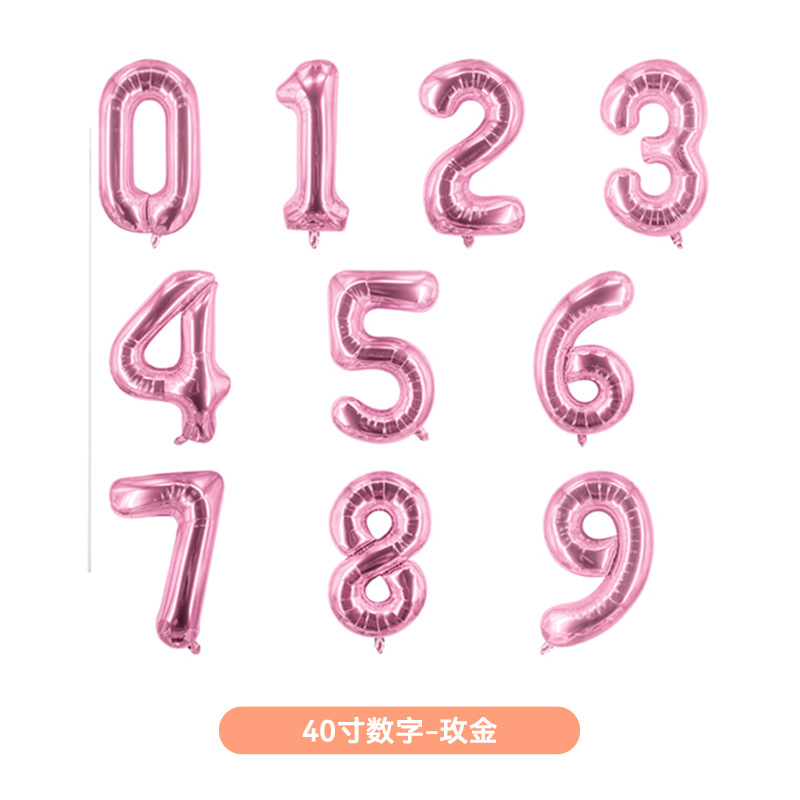 Globos de aluminio de 40 pulgadas con números 0–9 para fiestas