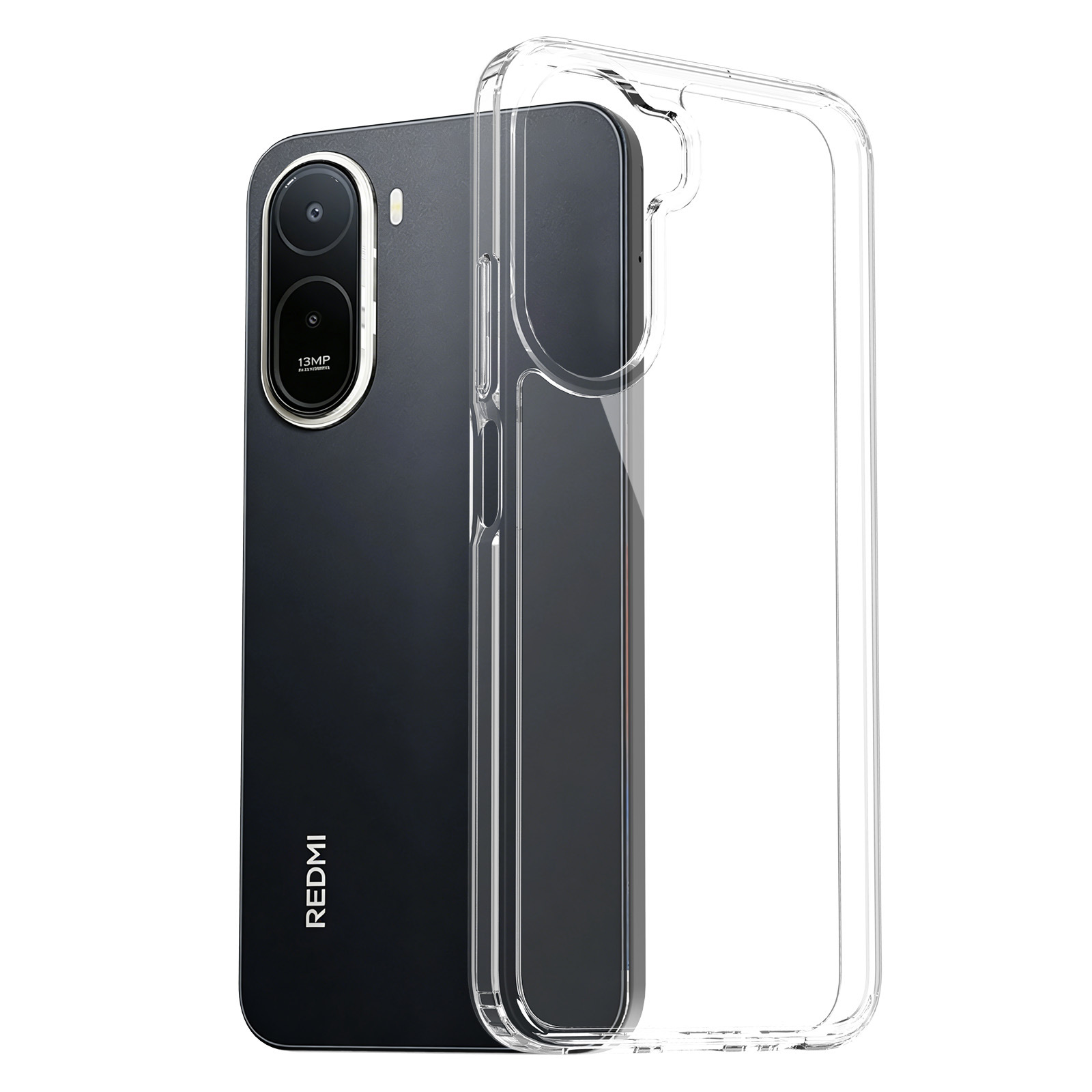 새로운 적용 홍미 A7pro 투명 휴대전화 케이스 사각 낙하 방지 Redmi14 우주 심