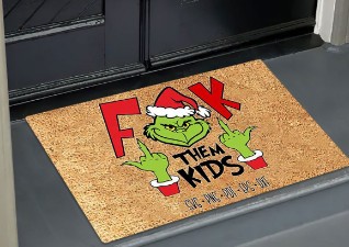 Alfombra de piso de payaso verde transfronteriza Grinch Navidad alfombra de puerta decorativa alfombra de piso al aire libre alfombra de vacaciones de Navidad