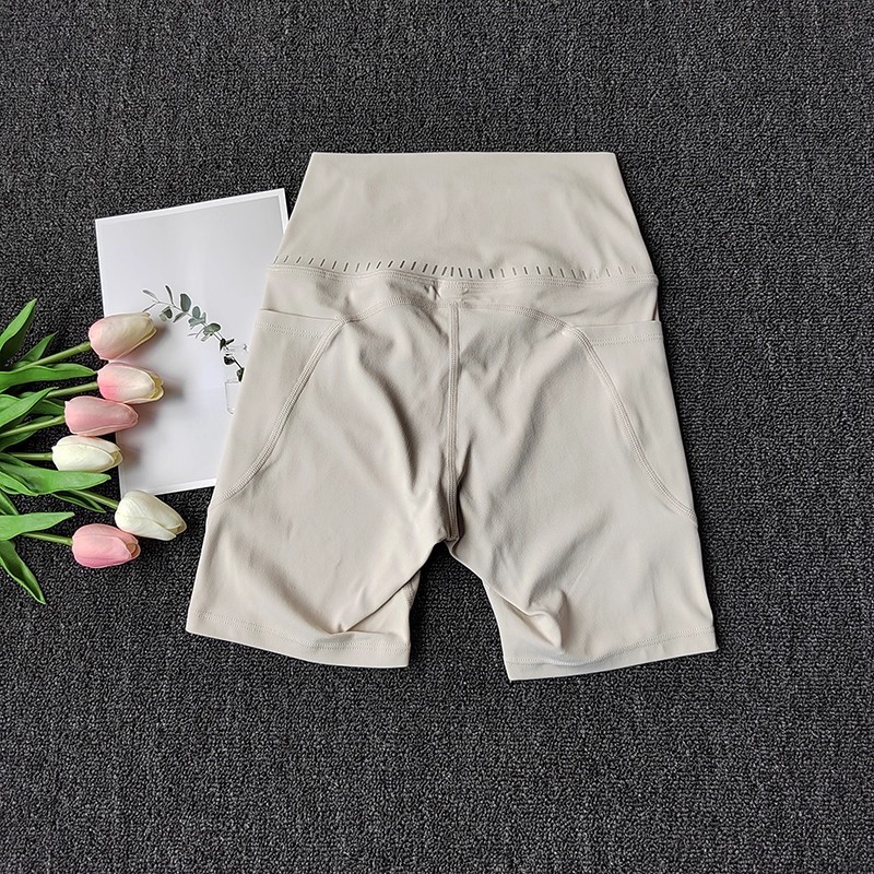 Nube sensación de cintura alta pantalones elásticos de caderas de verano sin pantalones íntimas apretadas de ciclismo rápido secado pantalones cortos de yoga de damas