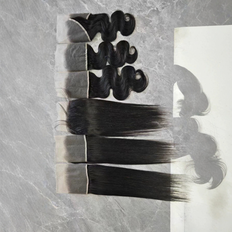 Real Hair Straight Hair Smooth Natural Color Lace Hair Block 4X4 5X5 Straight Lace Closure