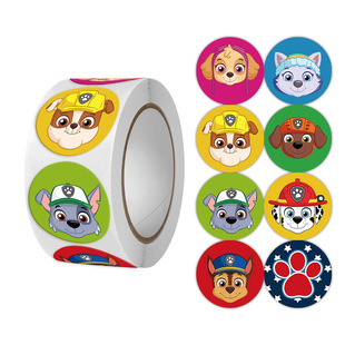 Woof Children's Reward Cartoon Cute Curly Animal Stickers Kindergarten Boys Encouragement Seal Praise Stickers Decoration