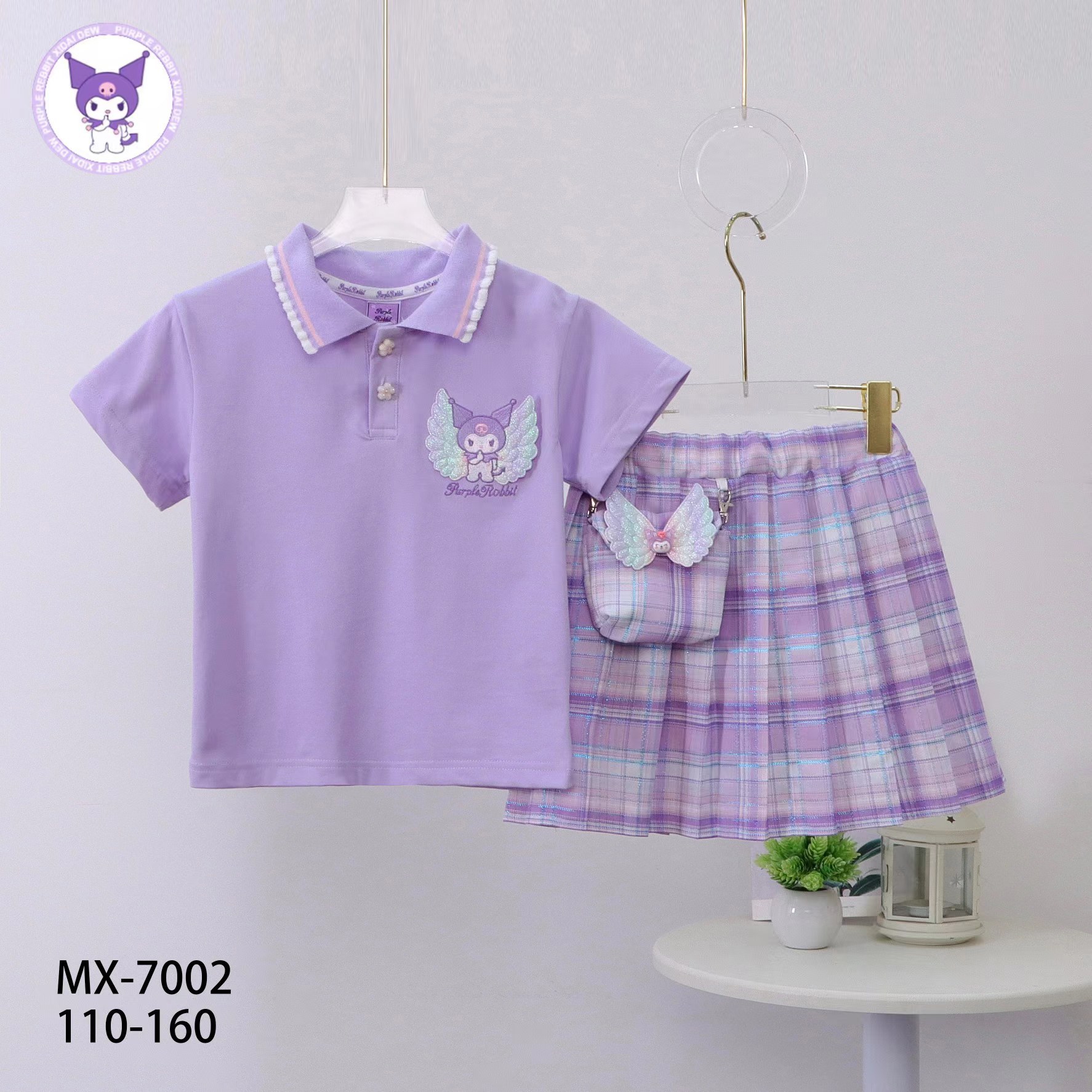 Mädchen Sanrio Polo Kragen Rock Set Sommer Für Große Kinder_voghion.com