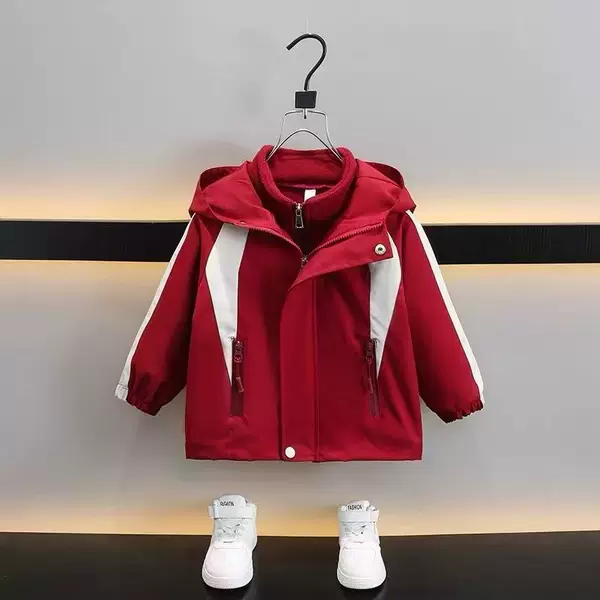 Girls' Spring and Autumn Windbreaker 2026 New Model Baby Autumn Sports Jacket Children's Three-in-One Detachable Clothing