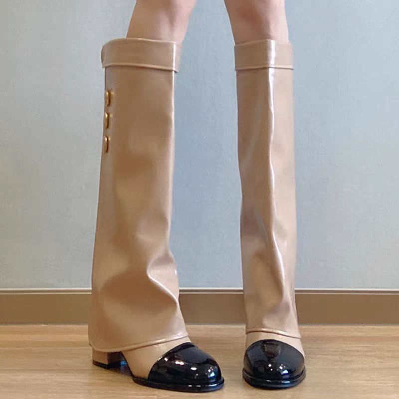 살구색 롱 기장