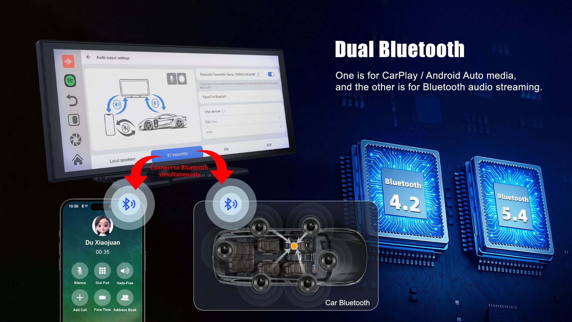 Customized 11.4inch Dash Cam Wireless Carplay Smart Screen Car Reversing Camera Car Navigation