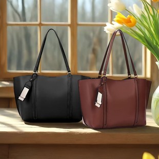 Cross-border Tote Bag 2025 New All-match Fashion Retro Large Capacity Shoulder Shopping Bag for Work and Commuting