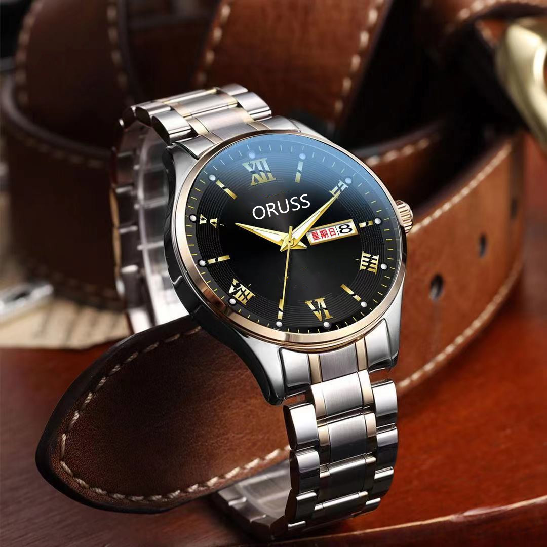 40mm gran dial luminoso impermeable calendario doméstico reloj directo de fábrica los hombres moda ronda puntero