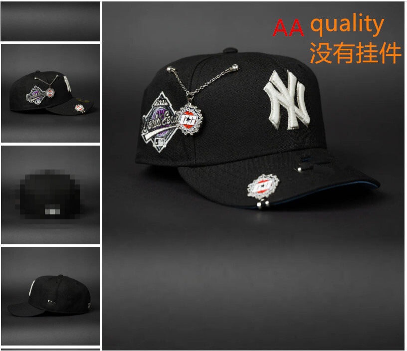 Comercio exterior transfronterizo al por mayor 2026 AA gorra de boca de pato bordado tridimensional ajustable gorra de hip-hop Yankees Dodgers