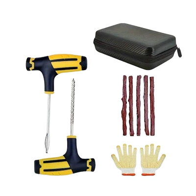 Emergency Tire Repair Tool Kit for Cars, Motorcycles, Electric Vehicles, Vacuum Tire Repair Tool Kit (Repair kit) - 10pc-tire-repair-tool-kit