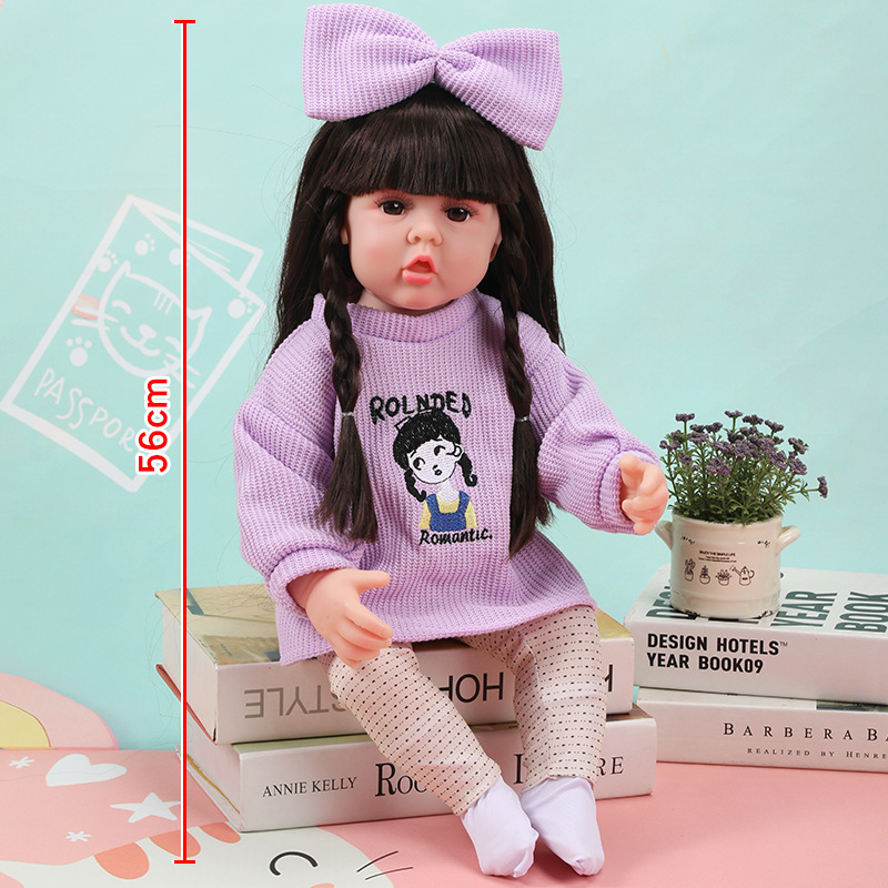 56 cm Rebirth Simulación de regalos de Barbie Baby Soft Girls Toy Set Muñecas para niños