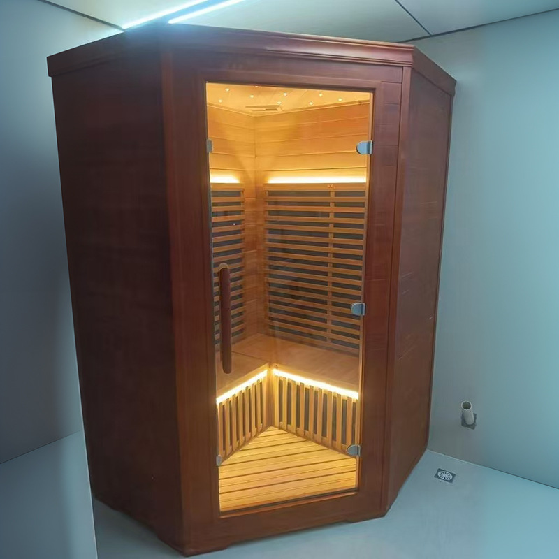 Sala de sauna de aguas termales al aire libre Sala de vapor de sudor doble individual Sala de vapor seco para cuatro personas Sala de vapor de patio multijugador Casa de madera