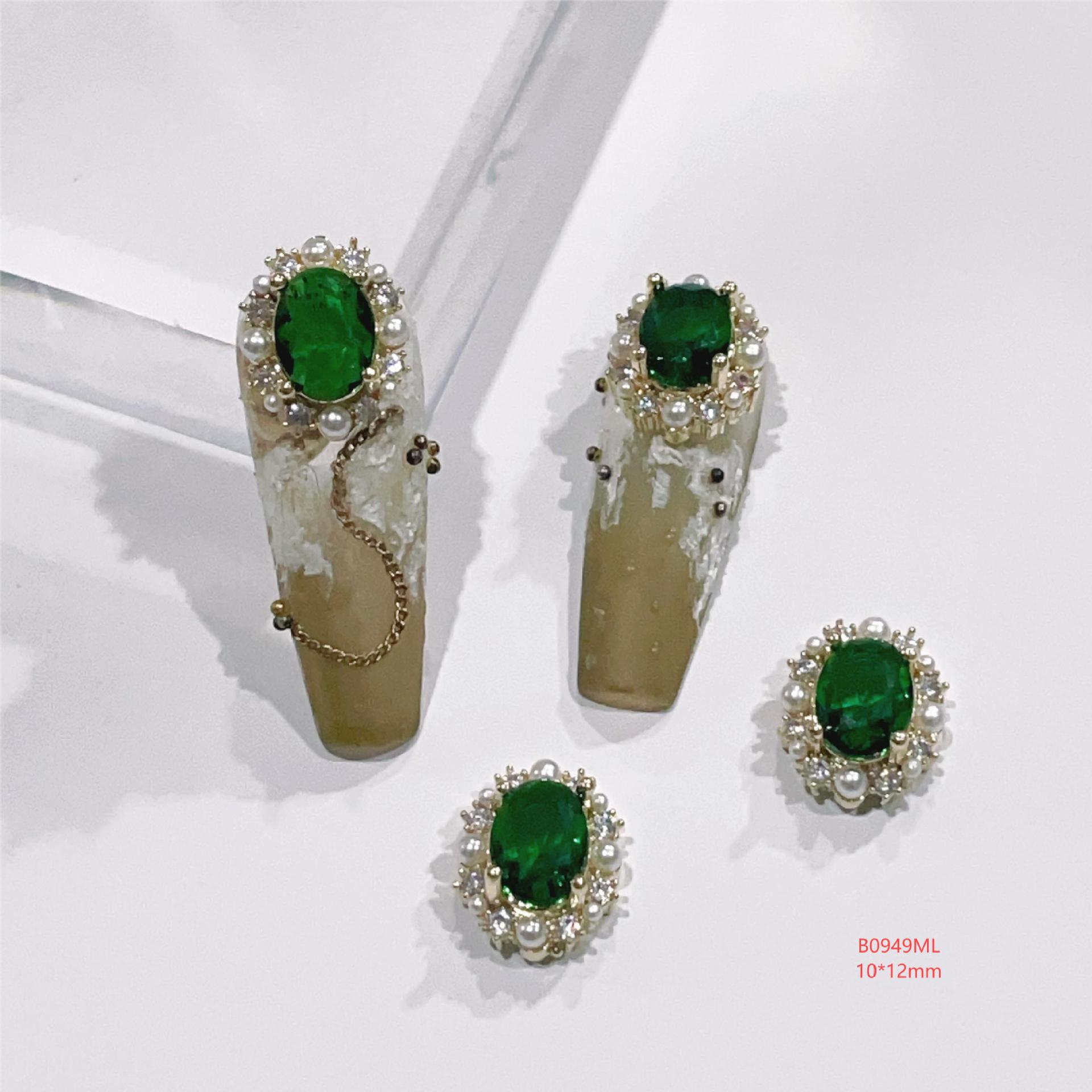 황금 녹색 단단한 진주 보석