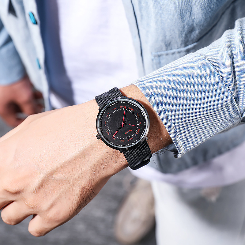 Men's Quartz Watch Minimalist Business Style With Mesh Strap_voghion.com