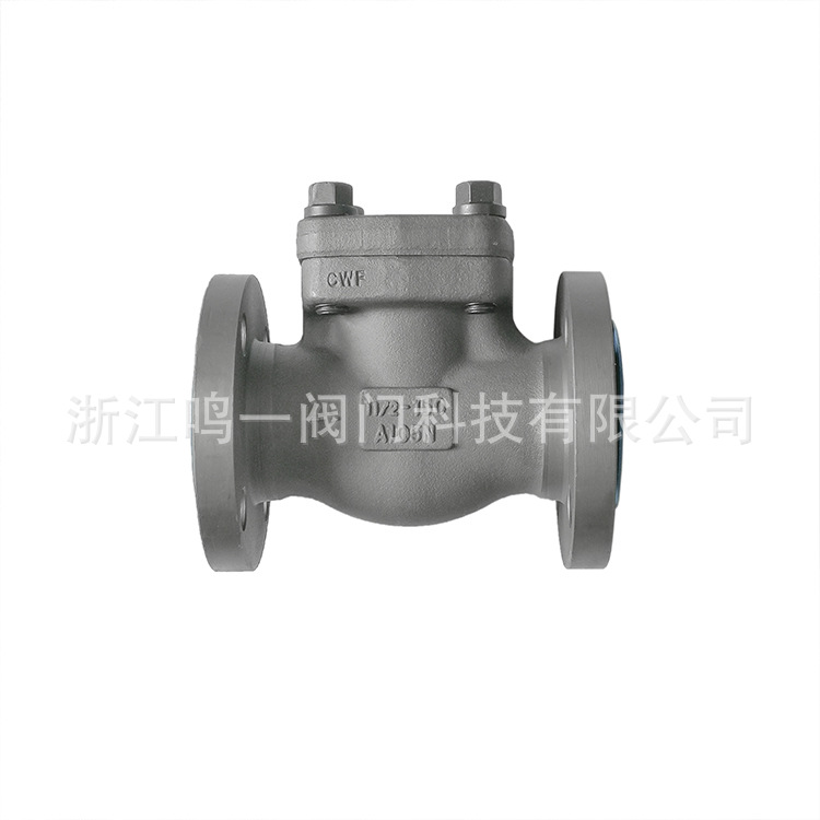 锻钢整体锻造法兰一体式连体法兰升降式球形弹簧旋启式法兰止回阀