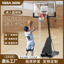 成人篮球架训练标准篮圈 SBA305家用篮球框 青少年可升降移动篮筐