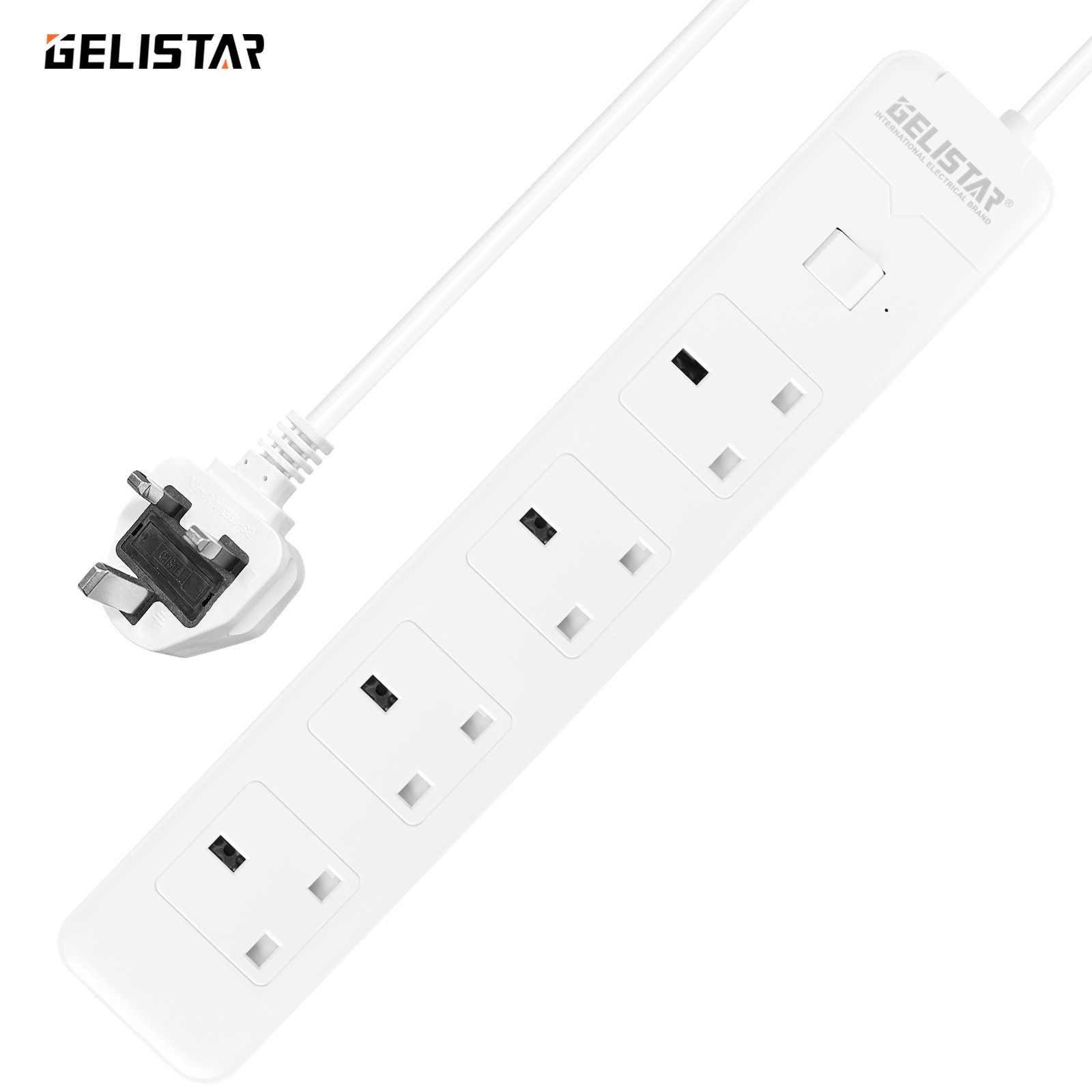 英式插板插线板多孔3米接线板大功率跨境插排排插英规插座