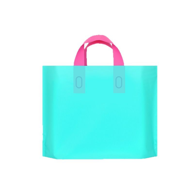 Wholesale Thickened Frosted Handbags Gift Accessories Clothing Shopping Bags Solid Color Satchel Plastic Bags with Printed Logo
