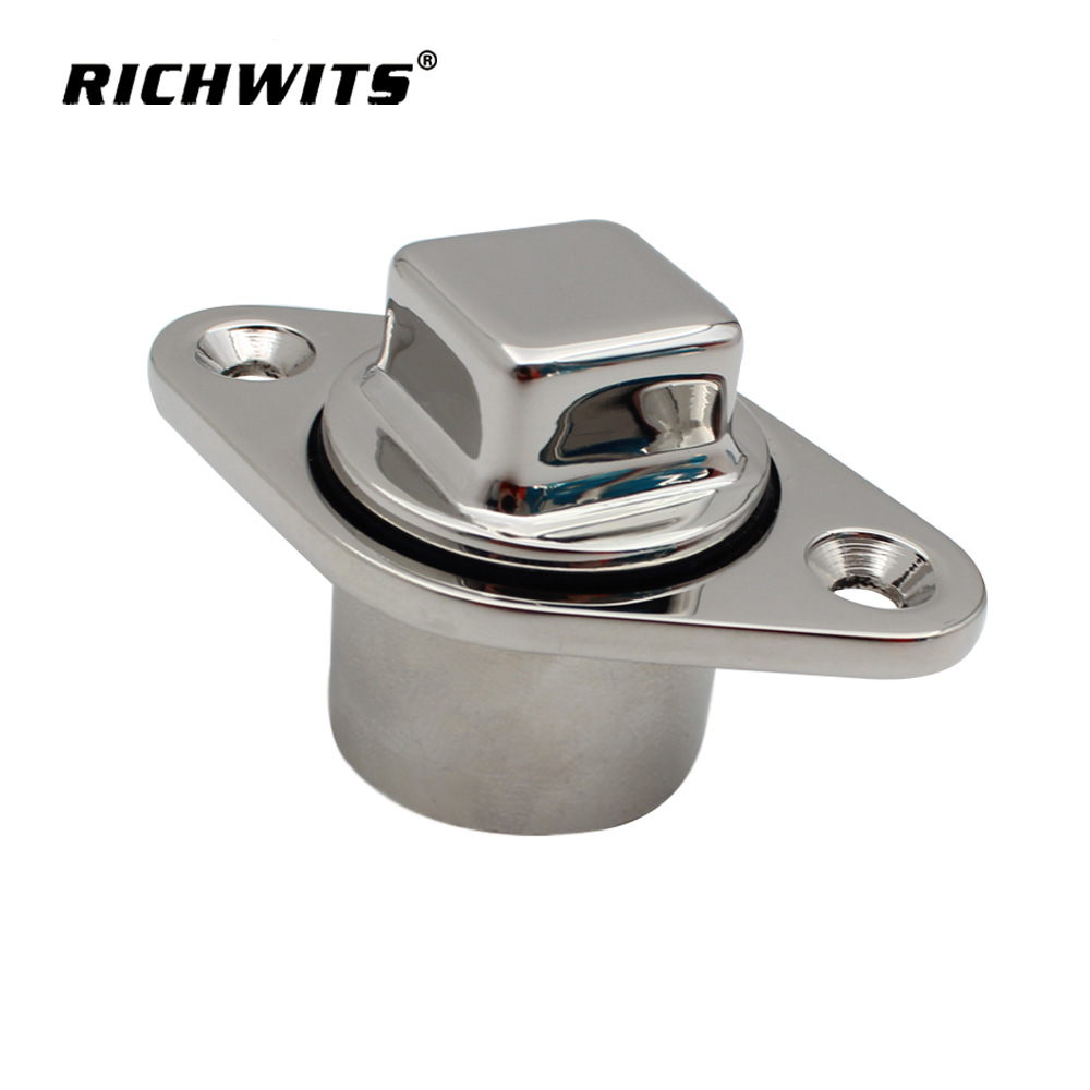 RICHWITS 不锈钢316水塞 菱形船丝堵 游艇船尾出水口 排水口 堵头