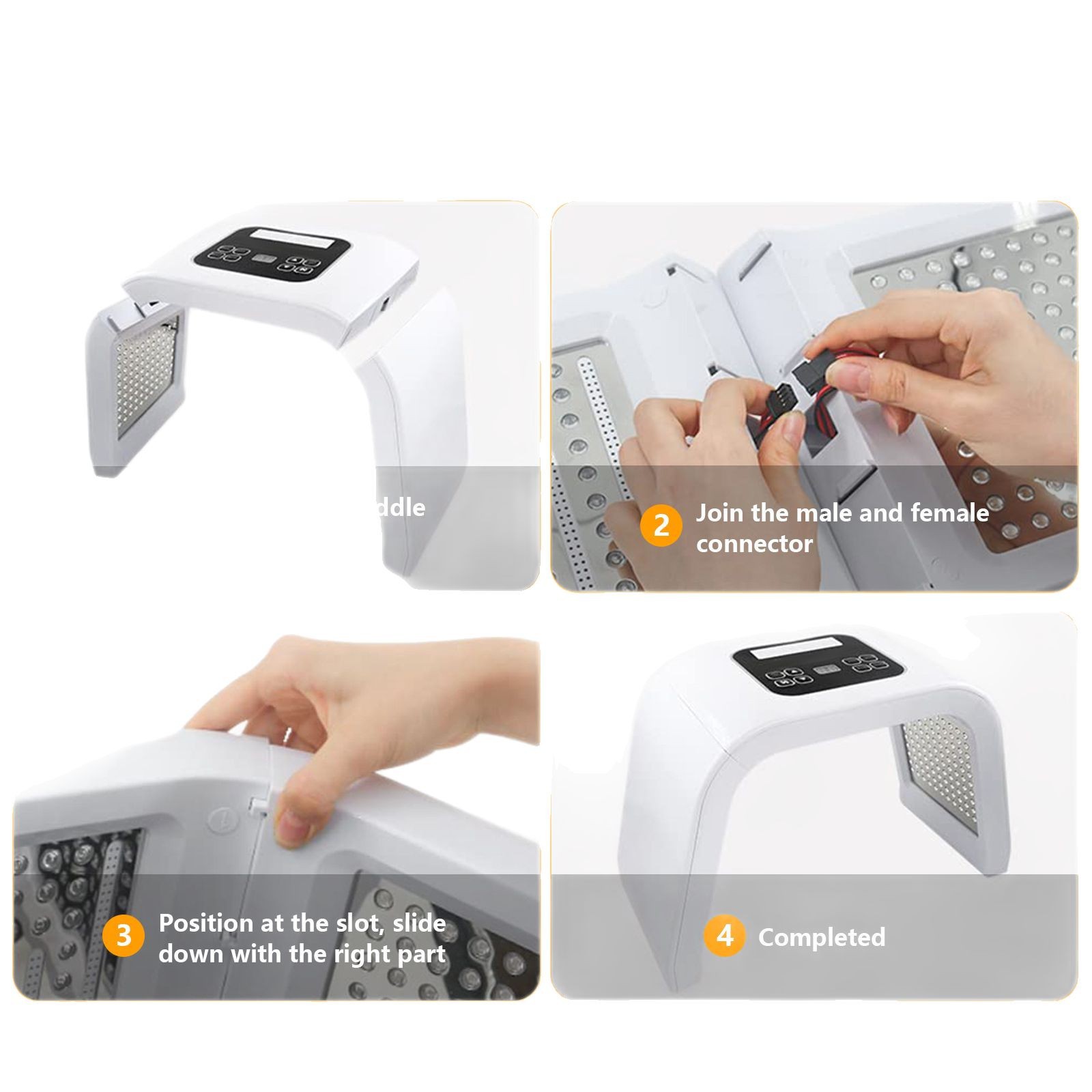 Amazon transfronteriza explosión completa certificación de belleza facial colorido dispositivo fotónico rejuvenecimiento de la piel área de belleza un agente de pelo