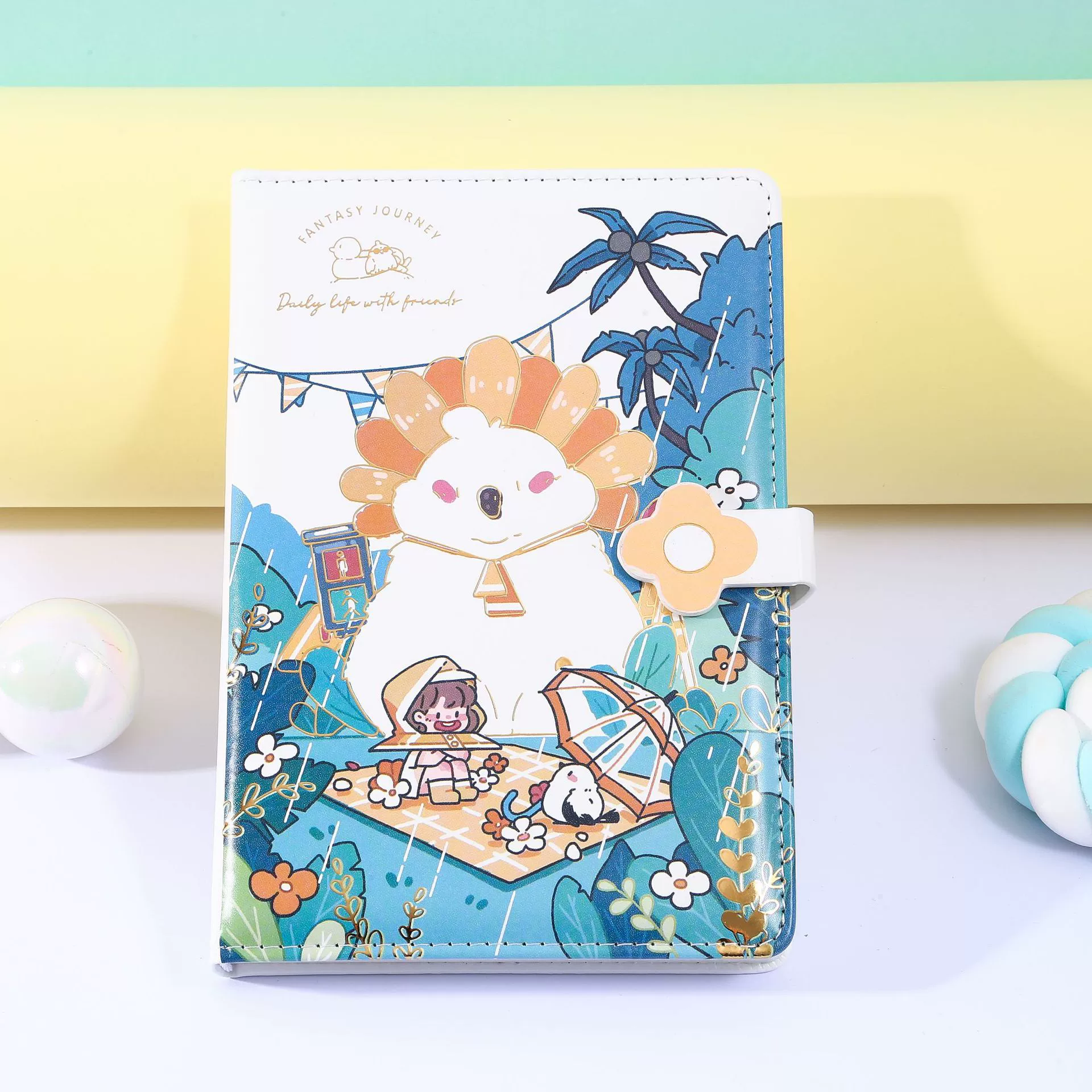 Блокнот Jingu Stationery 32 Guru Sauce Page Magnett — утолщённый дневник студенческий с иллюстрациями, PU обложка