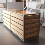 桦木柜海洋板铝材极简收纳餐边柜抽屉多功能柜子文件柜斗柜储物柜