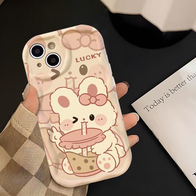 Conejito lindo para iphone16pro funda para teléfono móvil Apple 15pro/14 dibujos animados 13promax nuevo 12x