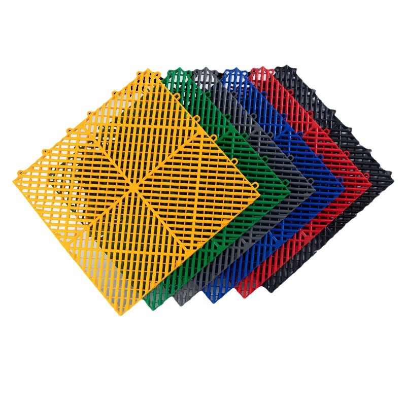 Coche sala de lavado de piso rejilla de empalme de plástico placa de rejilla de la tienda de 4S libre de zanjas estera de piso de drenaje de lavado de coches rejilla placa