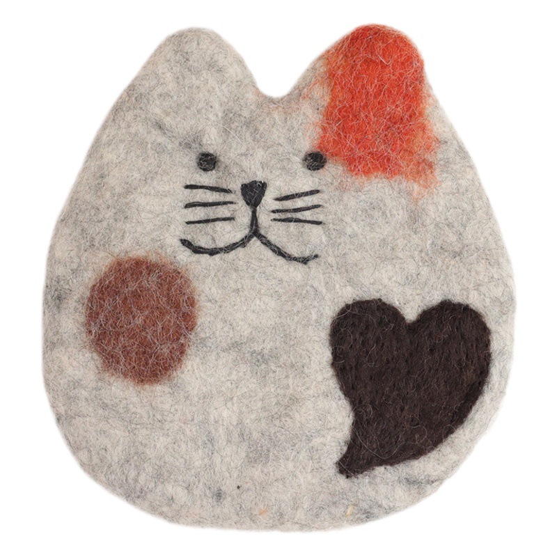 INS estilo fieltro lana amor gato montaña aislante absorbente mantel foto apoyos regalo personalizado decoración de escritorio