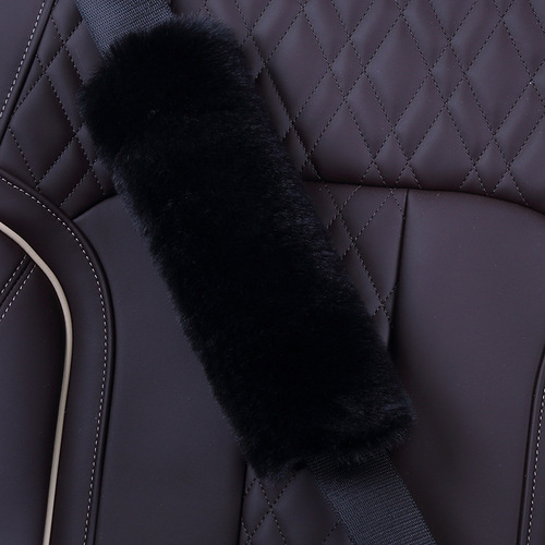 Car Safety Belt Shoulder Cover imitation Ferret Fur Anti-Scratch Backpack Shoulder Cover Children's Schoolbag Back Support Decorative Cover
