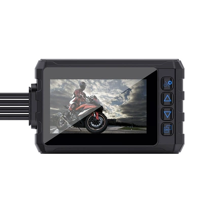 Motorcycle driving recorder, front and rear dual camera